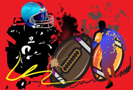 american football artのイラスト素材