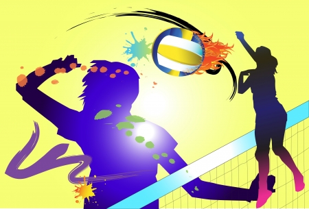 volleyball artのイラスト素材
