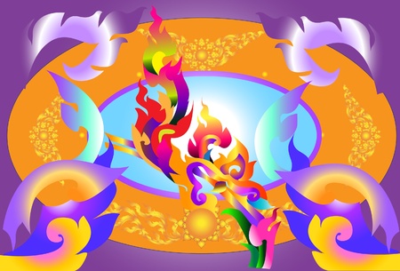 pattern thai designのイラスト素材