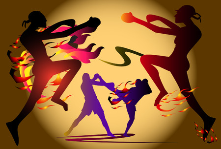 thai kickのイラスト素材