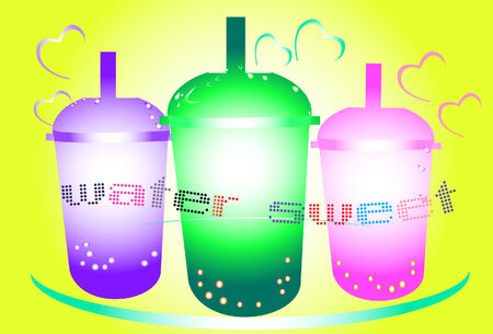 glass water sweetのイラスト素材