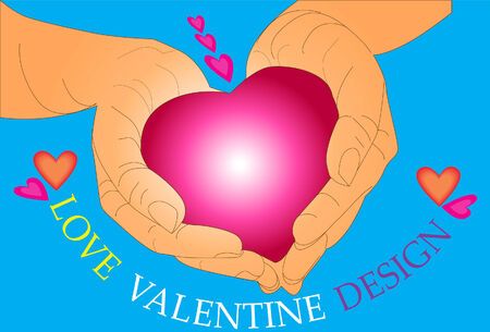 hand and love artのイラスト素材