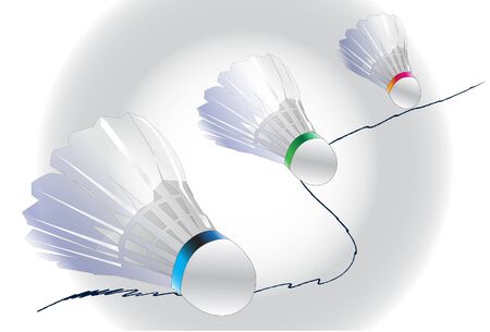A badminton sport art brush.のイラスト素材