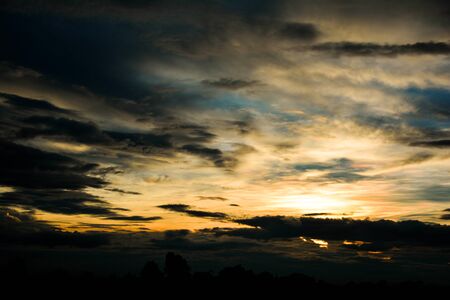 sky sunset clouds orange beauty nature