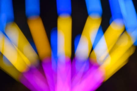 light bokeh at night festival in Thailandの写真素材