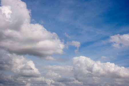 blue sky white cloudscape beauty natureの写真素材