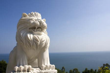 Stone lionsの写真素材