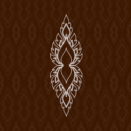 Asian traditional art Design Vector, Thai traditional ( Lai Thai )のイラスト素材
