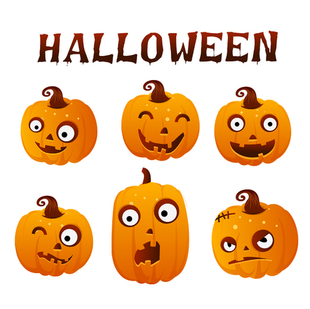 Set of pumpkin for Halloweenのイラスト素材