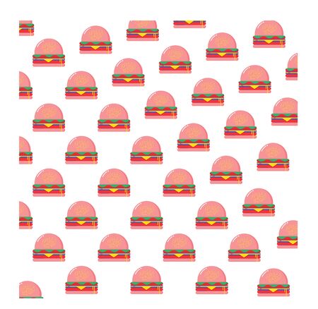 delicious hamburger fast food icon vector illustration designのイラスト素材