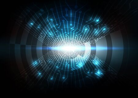 telecommunication abstract background, digital curcuit technology vector illustionのイラスト素材