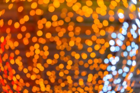 orange and blue light with bokeh defocused background