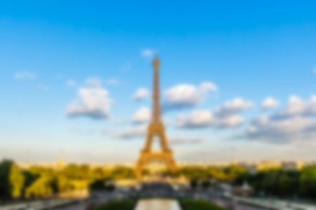 Eiffel tower Paris France with blur backgroundの写真素材