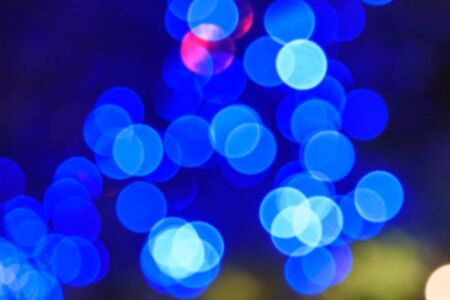 Abstract circular natural blue light bokeh background