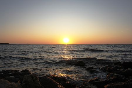 Setting sunの写真素材