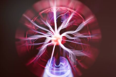Abstract ball with lightnings. New technologies. Zippers.