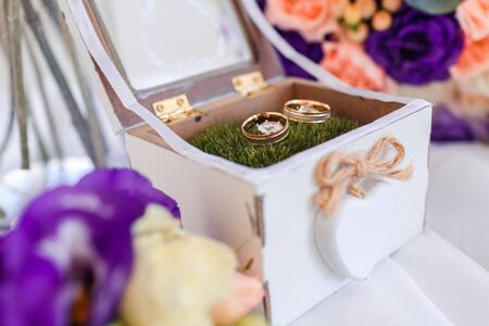 Delicate classic wedding bouquet of roses for the bride. Wedding flowers.の写真素材