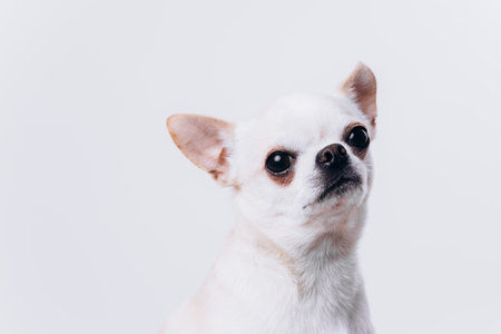 Portrait of chihuahua. A dog is a friend.の写真素材