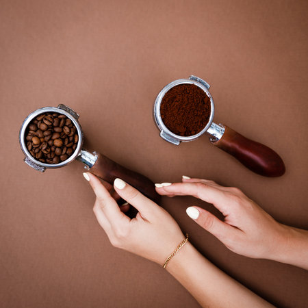 Hot Coffee beans. Coffee aromaniacの写真素材