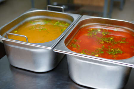 Food in the dining room. Russian national food.の写真素材
