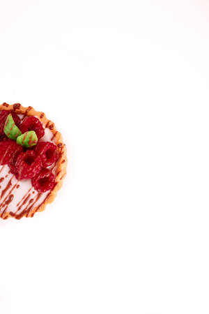 Delicious cake on an isolated white background.の写真素材