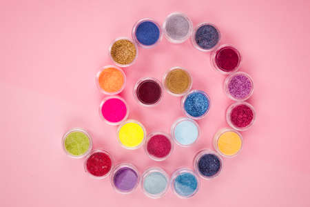 Bright childrens face painting. Bright background.の写真素材