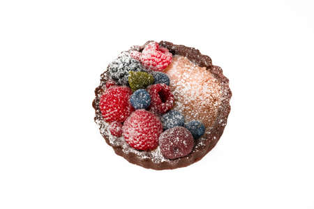 Delicious cake on an isolated white background.の写真素材
