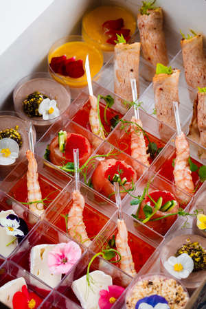 Catering for events. Buffet snacks.