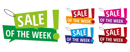 Sale of the week banner labelsのイラスト素材