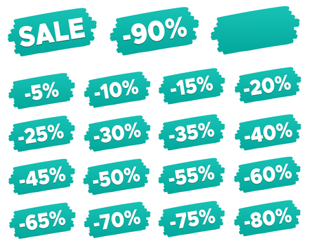 Discount Price Tags - Discount Label Set.のイラスト素材
