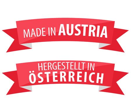 Made in Austria Bannerのイラスト素材