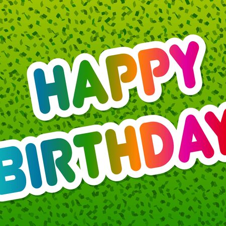 Happy Birthday Greeting Card. Vector Illustration.のイラスト素材