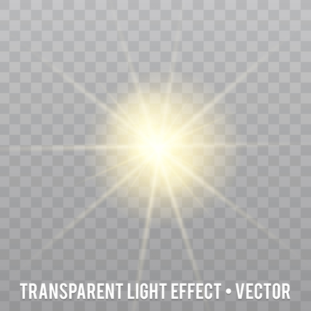 Light effect isolated on transparent Background.のイラスト素材