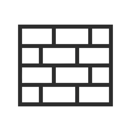 Wall icon. Firewall symbol. Security sign.のイラスト素材