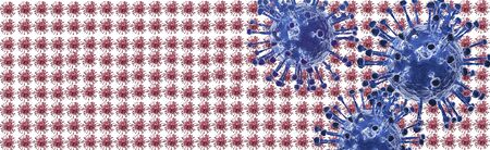 banner virus design blue and red colorの写真素材