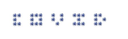 VIRUS COVID-19 BANNER BLUE SCENE IMAGINEの写真素材