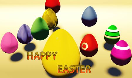 easter egg greeting season holidayの写真素材