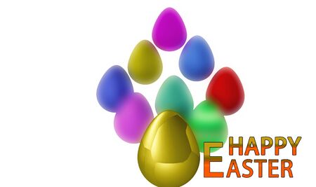 easter egg greeting season holidayの写真素材