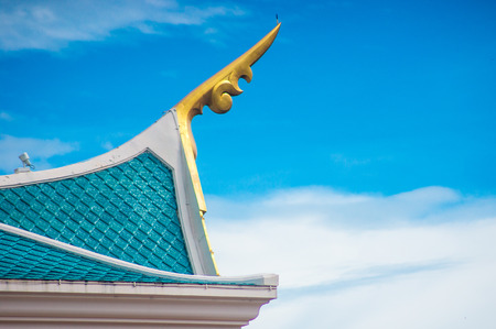 Beautiful Thai style roof of temple