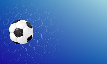 Soccer ball or football ball with beautiul  background. 3d Style vector Ball illustrator backgroundのイラスト素材