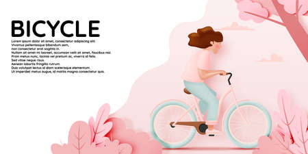 World bicycle day  and car free day in pastel color scheme concept art vector illustrationのイラスト素材