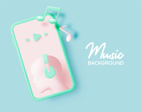 Human with headphone vector for musical apps and websites background vector illustrationのイラスト素材