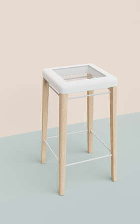 Modern Bar Stool Chair on Colors Backgroundの写真素材