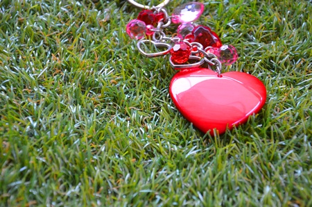 Love heart key chainの写真素材