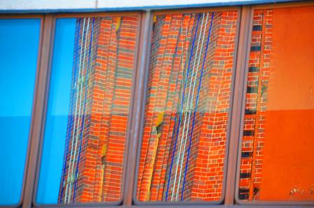 Reflection in the window glassの写真素材