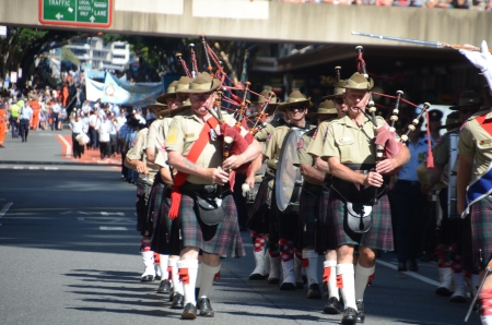 Marching with pride ; Anzac day parade ,25th of April 2013, Brisbane CBD at 10 am., Australia 