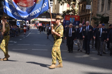 Marching with pride ; Anzac day parade ,25th of April 2013, Brisbane CBD at 10 am., Australia のeditorial素材