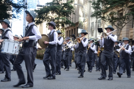 Marching with pride ; Anzac day parade ,25th of April 2013, Brisbane CBD at 10 am., Australia のeditorial素材