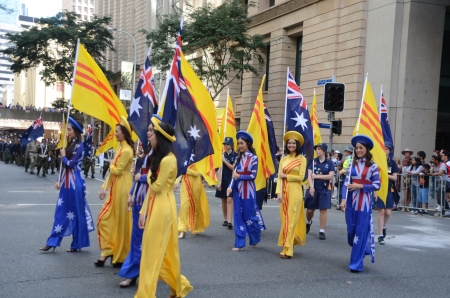 Marching with pride ; Anzac day parade ,25th of April 2013, Brisbane CBD at 10 am., Australia のeditorial素材