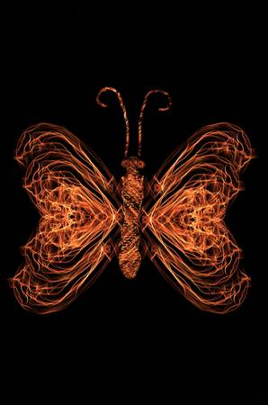 Illuminated butterfly designの写真素材